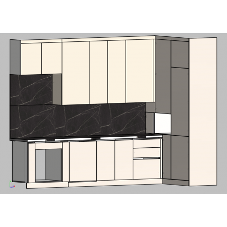 Современная угловая кухня 